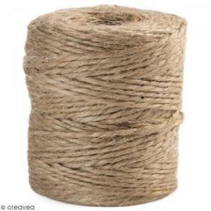 Rayher Fil de jute en bobine - 6plis - Naturel - 6 mm - 120 m