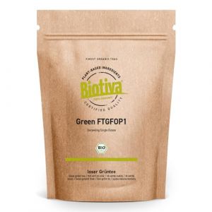 Darjeeling FTGFOP1 th&eacute; vert 250g bio | th&eacute; vert en vrac | ar&ocirc;me d&eacute;licat et &acirc;pre | vegan | mis en bouteille et contr&ocirc;l&eacute; en Allemagne | Biotiva