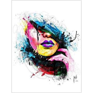 Figured'Art Peinture par Numéro Adulte Visage de Femme - Activité Manuelle Kit de Loisir Créatif DIY Numéro d'Art Complet - 40x50cm sans châssis en bois