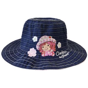 SUN CITY Chapeau Chapeau Charlotte aux fraises bleu jean 2/4 ans