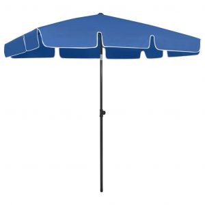 Image de VidaXL Parasol de plage Bleu azuré 200x125 cm