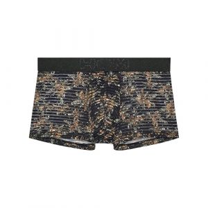 HOM Me Court Iraty Boxer Shorts, Rayure D&eacute;saiguill&eacute;, Imprim&eacute; Floral Camouflage, XXL EU
