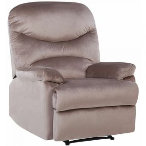 Image de Beliani Fauteuil de relaxation en velours taupe ESLOV