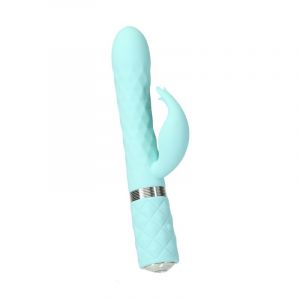 Pillow Talk Lively Vibromasseur "rabbit" pivotant - Bleu sarcelle