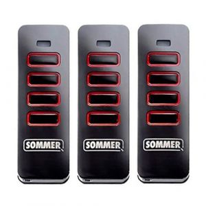 SOMMER Lot de 3 émetteurs de porte de garage sans fil Pearl 4018 4018V000