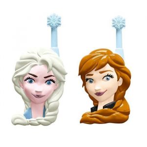 Lexibook Anna, Elsa, Talkies-Walkies 3D Reine des Neiges, Portée 500m, 2 canaux de Communication, Clip Ceinture, Bleu, TW18FZ
