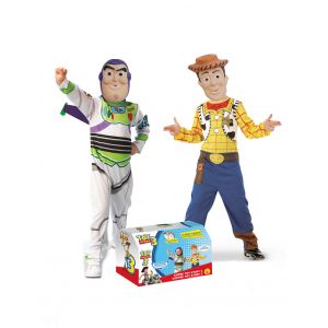 Ruedelafete Coffret - Déguisement Buzz et Woody - Toy Story - Enfant - Garçon - Taille 5/6 ans (110 à 116 cm)