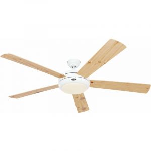 Image de Casafan Ventilateur de Plafond Titanium 162cm Blanc Hêtre Pin -