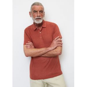 Marc O'Polo Polo à manches courtes Shaped Fit en pur lin européen Rouge Marc O?Polo - Couleur Rouge - Taille M