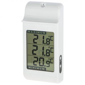 Kerbl Thermomètre numérique Max Min Blanc