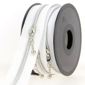 Fermeture à glissière Spirale N°4 avec avec tirettes rondes - Milward(...) - Blanc et Or