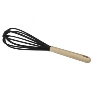 Lily cook KP0053, Fouet en PBT avec Manche en Bois, idéal pour pâtisserie, résistant à la Chaleur, Design élégant, Facile à Nettoyer, Parfait pour Toutes Vos créations - 30 cm, Couleur Assortie