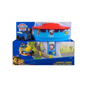 Coffret pat patrouille - grand quartier g&eacute;n&eacute;ral 50 cm de haut + 1 v&eacute;hicule + chien chase - voiture - set qj et figurine + 1 carte tigre