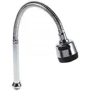 Avizar Flexible pour robinet de cuisine - 48 cm - Noir/Argent - Rotation 360&deg; - Double jet