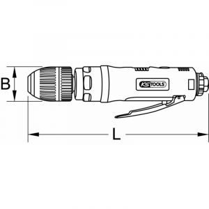 KS Tools Mini-perceuse droite pneumatique slimPOWER