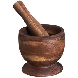 Image de Mortier et pilon en acacia 12 cm