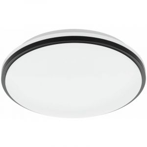 Eglo Pleilt Pinetto Plastic White, led noir 18W 4000K h: 6,5 cm Ø34cm