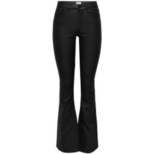 Only Onlblush Life Mid Evased Coated PNT Noos Pantalons, Noir, M x 30L Femme