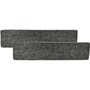 Vhbw 2x Filtres à charbon actif compatible avec Miele DA 6708 D / EDST, DA 6700 D / OBSW, DA 6708 D / BRWS hotte aspirante - 42,5 x 9,7 x 1,9 cm