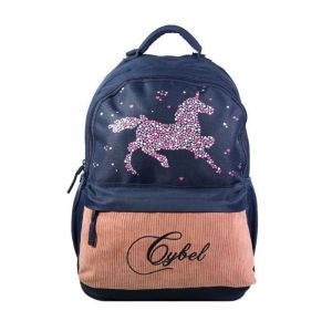 Sac à dos enfant BAGTROTTER Cybel X Phileas Cheval Licorne Bleu - 2 compartiments - L29 x l16 x H43 cm