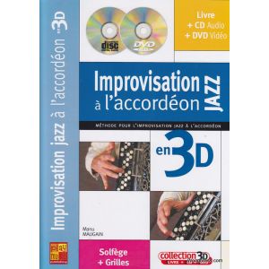 Play Music Publishing Maugain M. - Improvisation Jazz A L'accordon En 3d + Cd + Dvd