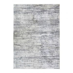 The Deco Factory Tapis extra-doux motif lignes gris crème 160x230