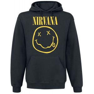 Nirvana Sweat-shirt à capuche de - Smiley - S à XXL - pour Homme - noir