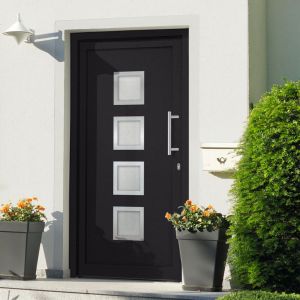 VidaXL Porte d'entr&eacute;e Anthracite 88x200 cm Anthracite