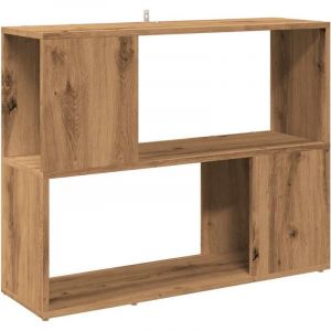 VidaXL Biblioth&egrave;que/S&eacute;parateur de pi&egrave;ce ch&ecirc;ne artisanal 80x24x63 cm