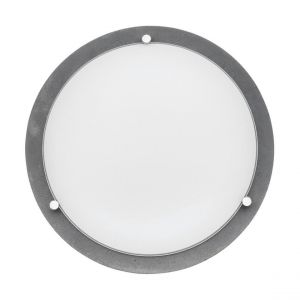 Rocky Plafonnier Béton Gris Verre Blanc