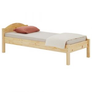 Idimex Lit simple en bois massif vernis naturel SORAJA - 1 place - 90x200 cm