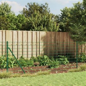 VidaXL Clôture en treillis métallique vert 0,8x25 m acier galvanisé
