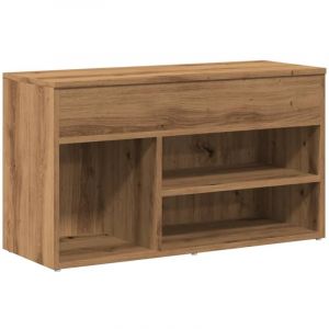 VidaXL Banc à chaussures chêne artisanal 80x30x45 cm bois d ingénierie