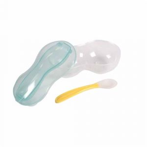 Bébé Douceur, Bol de Transport avec Couvercle et Cuillere Plastique 250Ml 15,5 x 9 x H7 cm