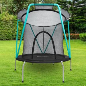Trampoline enfant avec filet de s&eacute;curit&eacute;- &Oslash; 167cm Zipp&eacute;e-Trampoline enfant 3-8 ans 25 kg max