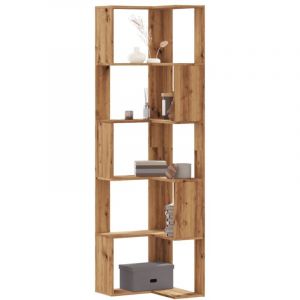 VidaXL Biblioth&egrave;que d angle 5 niveaux ch&ecirc;ne artisanal bois ing&eacute;nierie