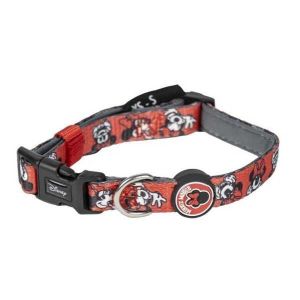 Collier Premium pour Chiens Minnie Mouse - Couleur Rose - Taille M-L - Fermeture Rapide &agrave; clic - en Polyester - Design avec d&eacute;tails 3D