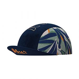 Abus Race Cap - casquette cycliste stylée avec bande sweat - protection contre le soleil, les insectes et la transpiration - s'adapte sous le casque de vélo de course - bleu foncé avec motif, M