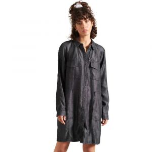 Image de Superdry Robe Courte Tencel Oversized L Black Wash