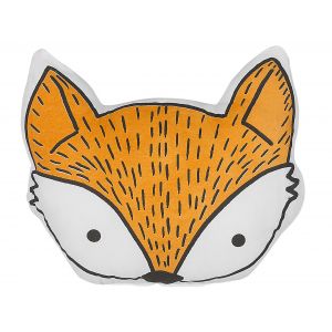 Beliani Coussin d&eacute;coratif renard orange 50 x 40 cm VADODARA