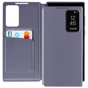 Avizar &Eacute;tui Fen&ecirc;tre Pour Samsung Galaxy S23 Ultra Avec Clapet Porte-Carte Lavande