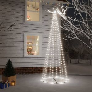 Image de VidaXL Arbre de Noël cône 310 LED Blanc froid 100x300 cm