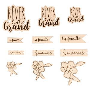 Artémio Mini Silhouettes en bois 20 pcs Rêver