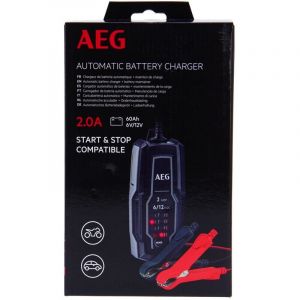 AEG 005186 Chargeur de Batterie Voiture Moto 6V 12V, 2A, 4 à 60Ah, Compatible Multi-batteries