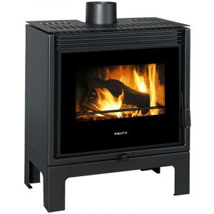 Prity - Po&ecirc;le &agrave; bois pm-tv sl &ndash; 13 kW, Noir Graphite, Classe a+, Design Moderne et Compact