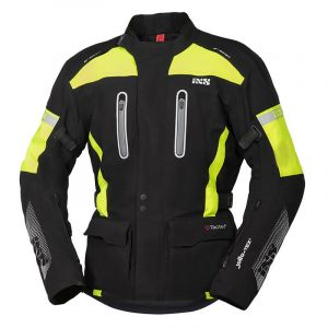 IXS Pacora-ST, Veste moto textile hommes, Noir Jaune fluo