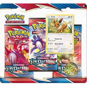 Asmodée Pokemon : Pack 3 boosters (Modèle aléatoire) - Epée et Bouclier Styles de Combat (EB05) - Jeu de société - Jeu de Cartes à Collectionner Multicolore