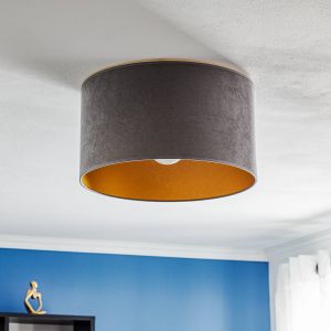 Duolla - Plafonnier ROLLER 1xE27/15W/230V diam. 40 cm gris/doré