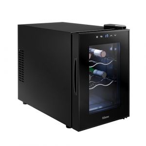 Tristar Cave &agrave; vin thermo&eacute;lectrique Grande Saign&eacute;e, Pour 6 bouteilles maximum, Silencieuse & stable, Porte en verre, 3 niveaux, &Eacute;cran LED tactile, &Eacute;clairage int&eacute;rieur, WR-7506