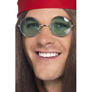 Smiffy's 6795 D&eacute;guisement Adulte Lunettes Hippie des Ann&eacute;es 70, Argent&eacute;, Taille Unique